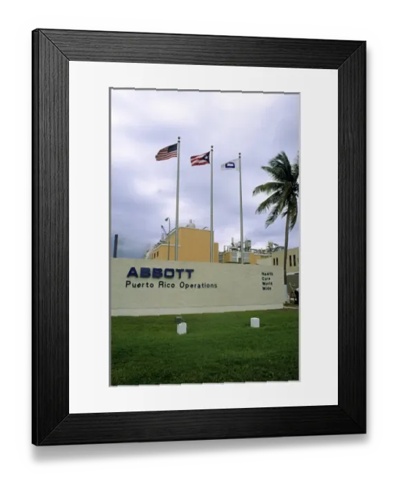 Framed Print : Pharmaceutical plant near San Juan, Puerto Rico Framed Print : Pharmaceutical plant near San Juan, Puerto Rico