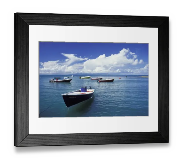 Framed Print : Caribbean, USA, Puerto Rico, Vieques. Fishing boats Framed Print : Caribbean, USA, Puerto Rico, Vieques. Fishing boats