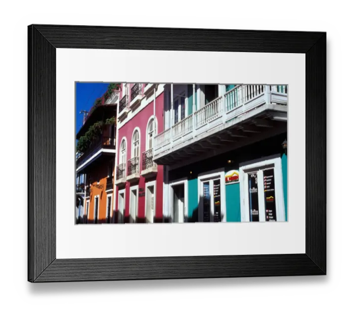 Framed Print : Puerto Rico, Old San Juan. Street scene Framed Print : Puerto Rico, Old San Juan. Street scene