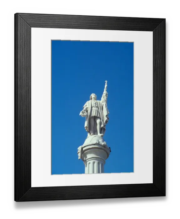 Framed Print : Puerto Rico, Old San Juan. Christopher Columbus statue (discovered in 1493) Framed Print : Puerto Rico, Old San Juan. Christopher Columbus statue (discovered in 1493)