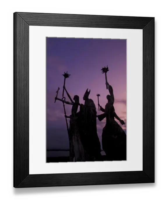 Framed Print : CARIBBEAN, Puerto Rico Slender statues on coatline at dusk Framed Print : CARIBBEAN, Puerto Rico Slender statues on coatline at dusk