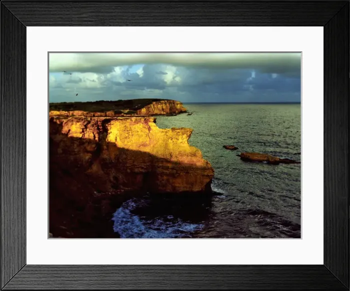 Framed Print : Caribbean, Puerto Rico, Cabo Rojo, cliffs