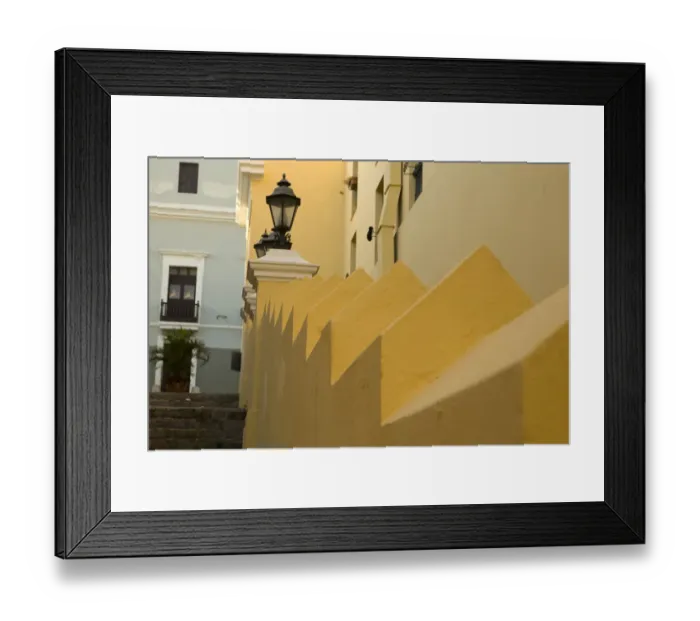 Framed Print : Caribbean, Puerto Rico, Old San Juan. Traditonal architecture Framed Print : Caribbean, Puerto Rico, Old San Juan. Traditonal architecture