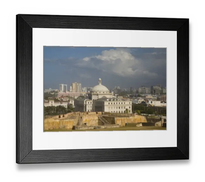 Framed Print : Caribbean, Puerto Rico, Old San Juan. View of San Juan from ForttSan Cristobal Framed Print : Caribbean, Puerto Rico, Old San Juan. View of San Juan from ForttSan Cristobal