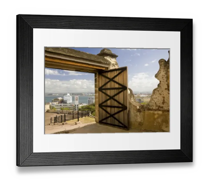 Framed Print : Caribbean, Puerto Rico, Old San Juan. View from Fort San Cristobal (Castillo San Framed Print : Caribbean, Puerto Rico, Old San Juan. View from Fort San Cristobal (Castillo San