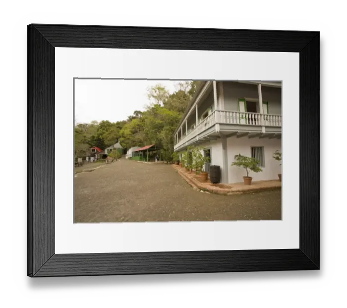Framed Print : United States, Puerto Rico, Ponce. Hacienda Buena Vista, a restored coffee Framed Print : United States, Puerto Rico, Ponce. Hacienda Buena Vista, a restored coffee