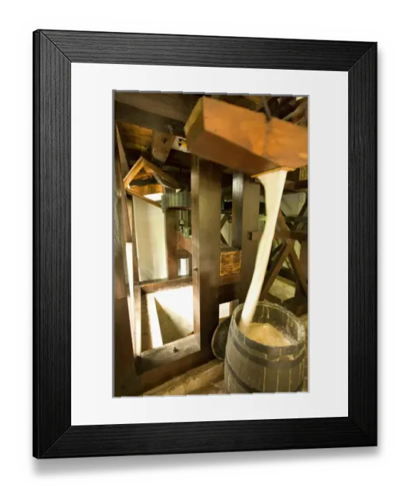 Framed Print : United States, Puerto Rico, Ponce. Corn grinder at Hacienda Buena Vista, a restored coffee Framed Print : United States, Puerto Rico, Ponce. Corn grinder at Hacienda Buena Vista, a restored coffee