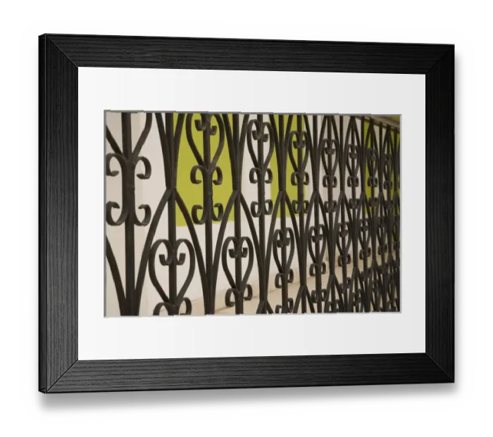 Framed Print : United States, Puerto Rico, Ponce. Wrought-iron grill; traditional colonial architecture Framed Print : United States, Puerto Rico, Ponce. Wrought-iron grill; traditional colonial architecture