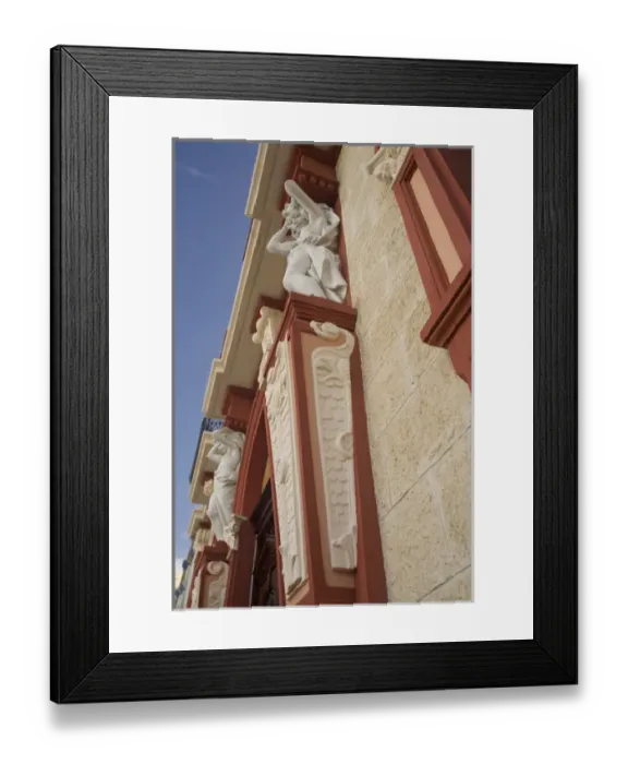 Framed Print : United States, Puerto Rico, Ponce. Traditional colonial architecture with wrought-iron gate Framed Print : United States, Puerto Rico, Ponce. Traditional colonial architecture with wrought-iron gate