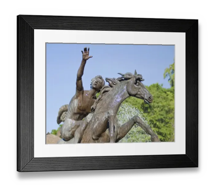 Framed Print : North America; Caribbean; Puerto Rico; San Juan. Raices fountain by sculptor Luis