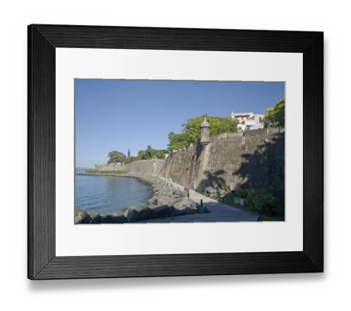 Framed Print : North America; Caribbean; Puerto Rico; San Juan. The citys wall, known as aALa Muralla Framed Print : North America; Caribbean; Puerto Rico; San Juan. The citys wall, known as aALa Muralla