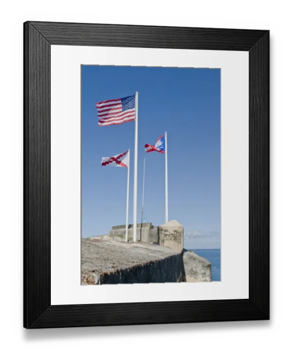 Framed Print : North America; Caribbean; Puerto Rico; San Juan. Castillo San Felipe del Morro repelled