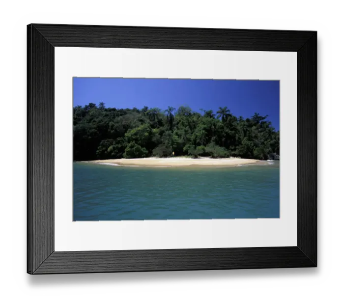 Framed Print : Puerto Rico, Mata la Gatas Island, village of Guanica