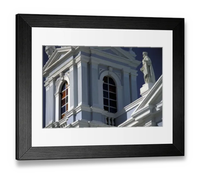 Framed Print : Puerto Rico, Ponce. Cathedral de Nuestra Senora de Guadalupe, 17th Century, bell tower Framed Print : Puerto Rico, Ponce. Cathedral de Nuestra Senora de Guadalupe, 17th Century, bell tower