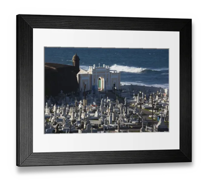 Framed Print : Puerto Rico, San Juan, Old San Juan Cemetery