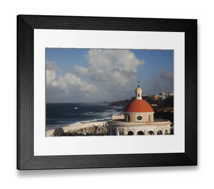 Framed Print : Puerto Rico, San Juan, Old San Juan Cemetery
