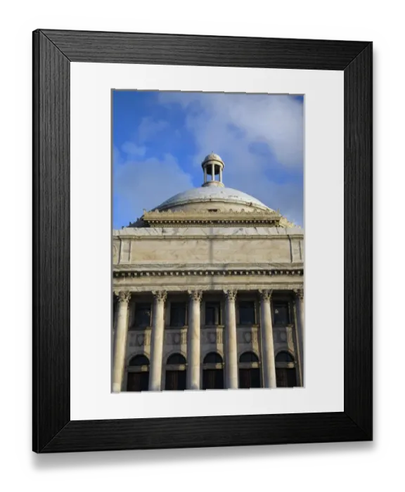 Framed Print : Puerto Rico, San Juan, El Capitolio, Government Capitol building, dawn