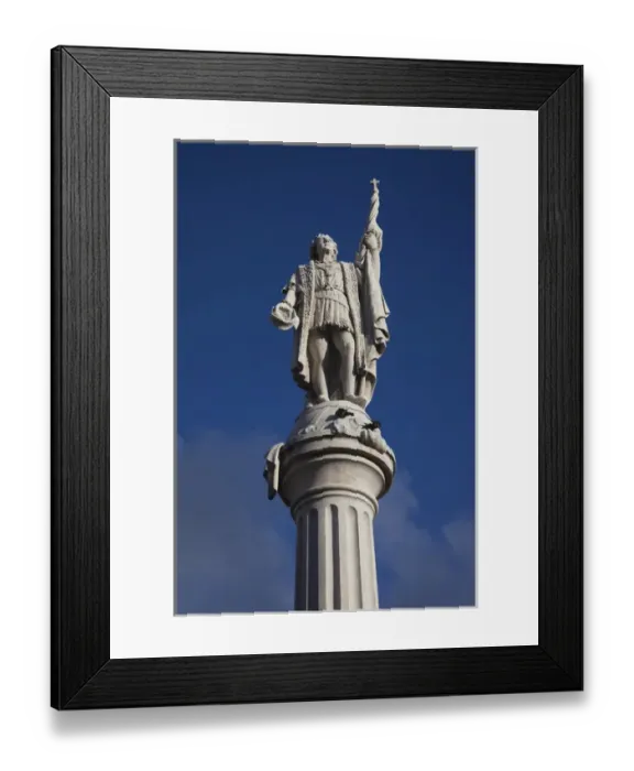 Framed Print : Puerto Rico, San Juan, Old San Juan, Plaza de Colon, statue of Christopher Columbus Framed Print : Puerto Rico, San Juan, Old San Juan, Plaza de Colon, statue of Christopher Columbus