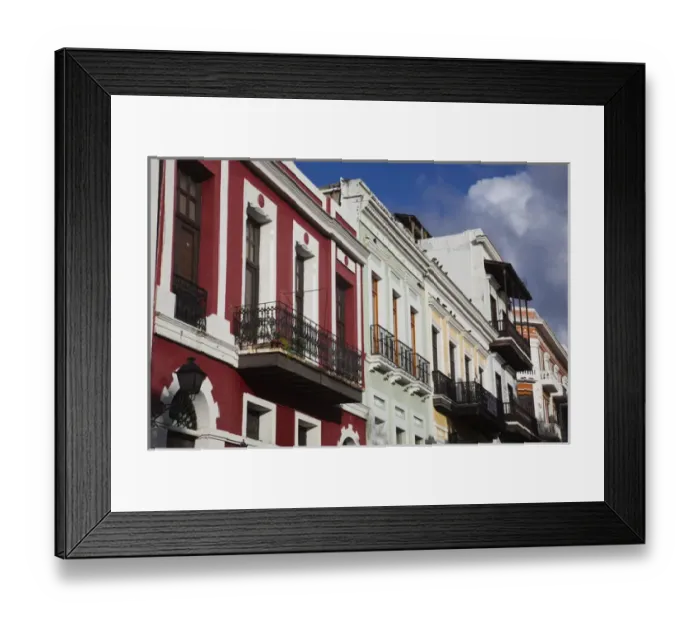 Framed Print : Puerto Rico, San Juan, Old San Juan, Plaza de Colon, plaza buildings Framed Print : Puerto Rico, San Juan, Old San Juan, Plaza de Colon, plaza buildings