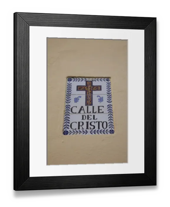 Framed Print : Puerto Rico, San Juan, Old San Juan, Calle del Cristo, Christ Street, sign, main