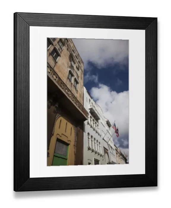 Framed Print : Puerto Rico, San Juan, Old San Juan, building detail