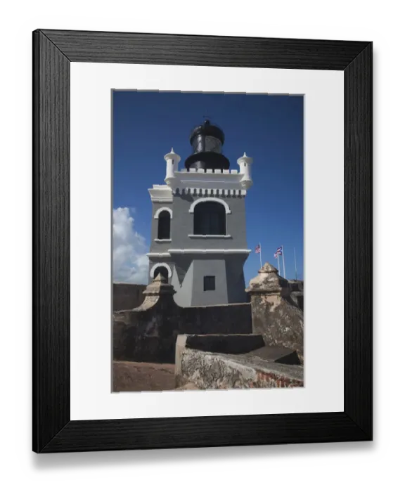 Framed Print : Puerto Rico, San Juan, Old San Juan, El Morro Fortress, lighthouse