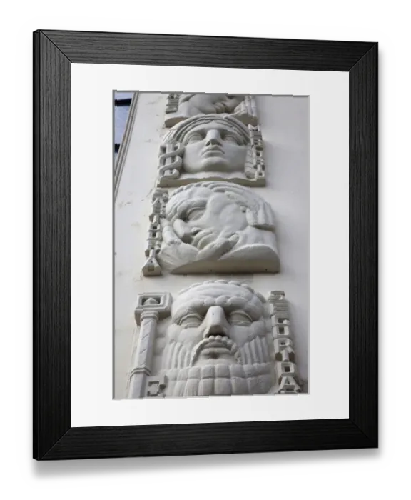 Framed Print : Puerto Rico, San Juan, art-deco Banco Popular building, detail Framed Print : Puerto Rico, San Juan, art-deco Banco Popular building, detail