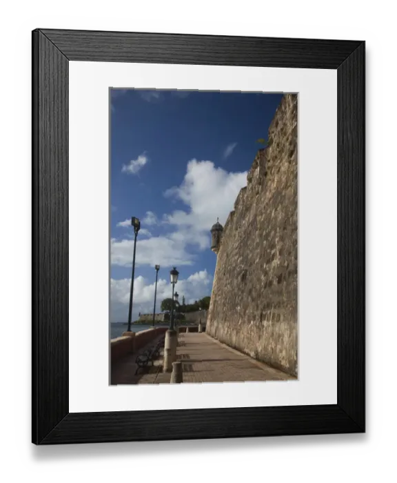 Framed Print : Puerto Rico, San Juan, Old San Juan, Paseo del Morro walkway, San Juan Bay Framed Print : Puerto Rico, San Juan, Old San Juan, Paseo del Morro walkway, San Juan Bay