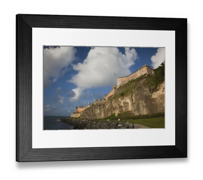 Framed Print : Puerto Rico, San Juan, Old San Juan, El Morro Fortress, fortress walls Framed Print : Puerto Rico, San Juan, Old San Juan, El Morro Fortress, fortress walls
