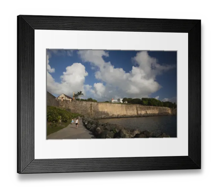 Framed Print : Puerto Rico, San Juan, Old San Juan, El Morro Fortress, fortress walls Framed Print : Puerto Rico, San Juan, Old San Juan, El Morro Fortress, fortress walls