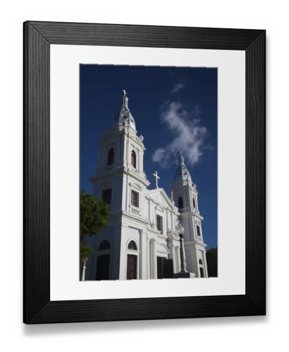 Framed Print : Puerto Rico, South Coast, Ponce, Catedral Nuestra Senora de Guadalupe cathedral