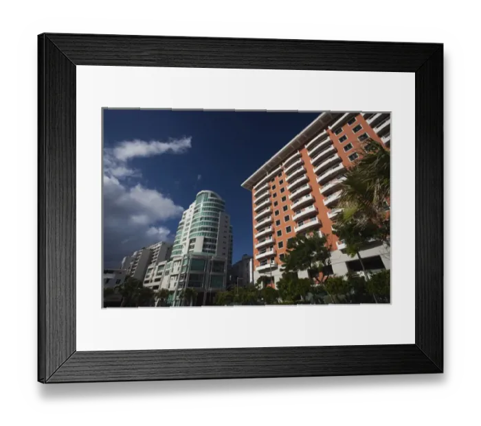 Framed Print : Puerto Rico, San Juan Area, Condado, Playa Condado beach, beachfront highrise building Framed Print : Puerto Rico, San Juan Area, Condado, Playa Condado beach, beachfront highrise building