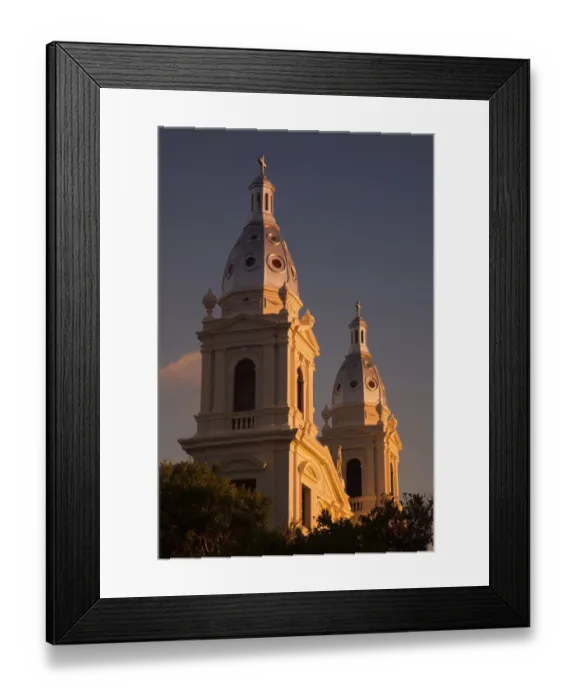 Framed Print : Puerto Rico, South Coast, Ponce, Catedral Nuestra Senora de Guadalupe cathedral, sunset Framed Print : Puerto Rico, South Coast, Ponce, Catedral Nuestra Senora de Guadalupe cathedral, sunset