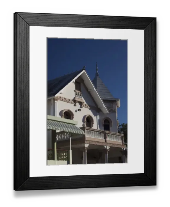 Framed Print : Puerto Rico, West Coast, San German, Plaza Santo Domingo, Casa Morales, Victorian-era Framed Print : Puerto Rico, West Coast, San German, Plaza Santo Domingo, Casa Morales, Victorian-era