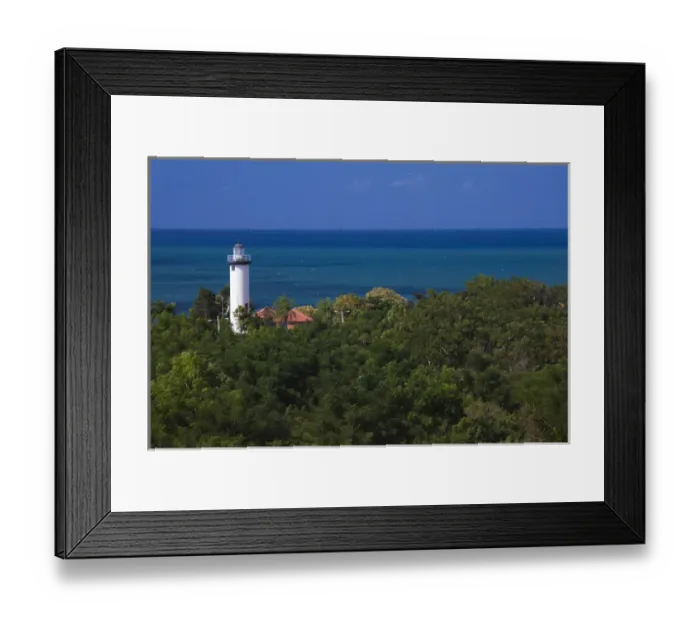 Framed Print : Puerto Rico, West Coast, Rincon, Punta Higuero Lighthouse