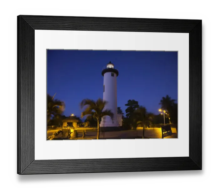 Framed Print : Puerto Rico, West Coast, Rincon, Punta Higuero Lighthouse, evening Framed Print : Puerto Rico, West Coast, Rincon, Punta Higuero Lighthouse, evening