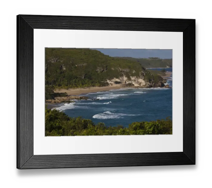 Framed Print : Puerto Rico, North Coast, Isabela, coastline view by El Tunel Framed Print : Puerto Rico, North Coast, Isabela, coastline view by El Tunel