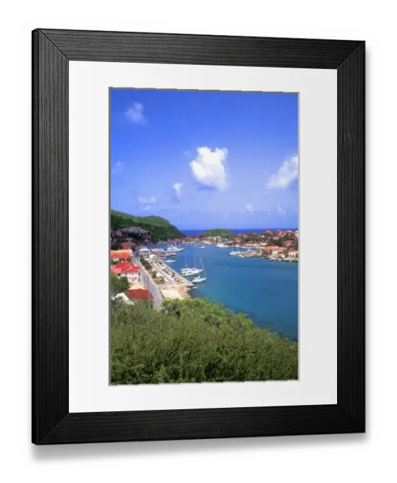 Framed Print : Aerial Harbor at Port Gustavia St. Barths Framed Print : Aerial Harbor at Port Gustavia St. Barths