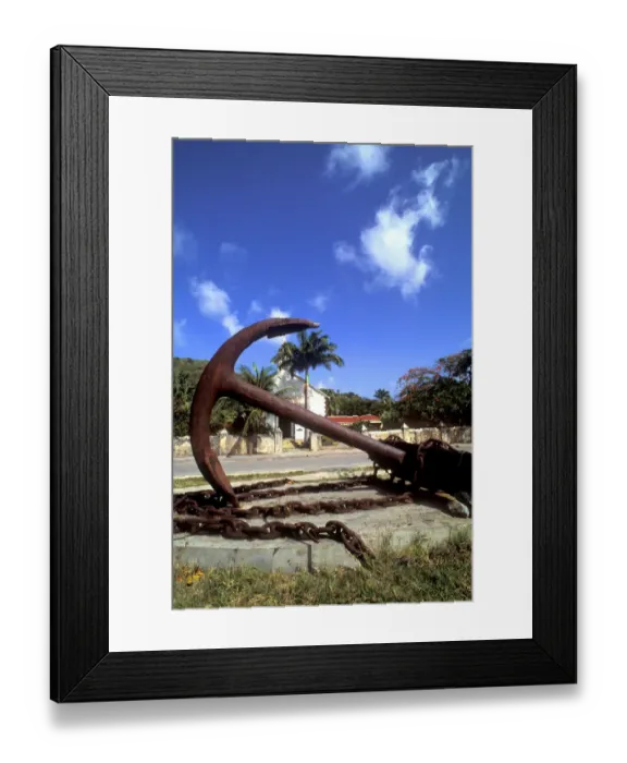 Framed Print : Anchor Bicentennial Port Gustavia St Barths Framed Print : Anchor Bicentennial Port Gustavia St Barths