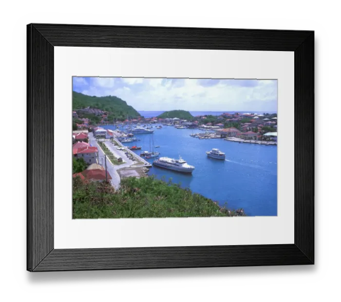 Framed Print : Aerial Port Gustavia St. Barths Framed Print : Aerial Port Gustavia St. Barths