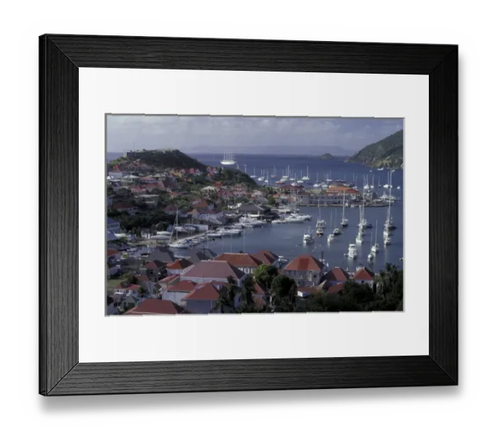 Framed Print : CARIBBEAN, Saint Barts Gustavia Harbor Framed Print : CARIBBEAN, Saint Barts Gustavia Harbor