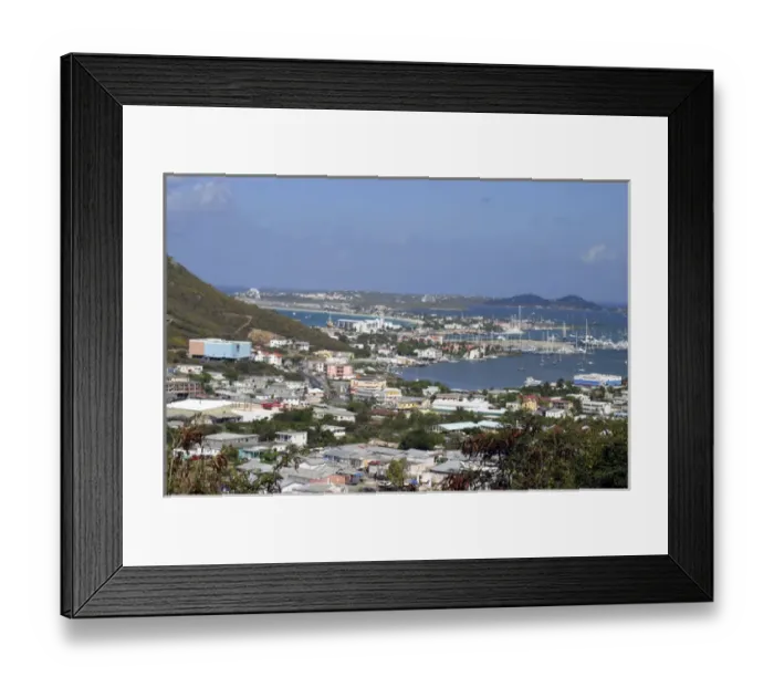 Framed Print : Beautiful Gustavia Harbor on St. Barts island in the Caribbean, a popular cruise Framed Print : Beautiful Gustavia Harbor on St. Barts island in the Caribbean, a popular cruise