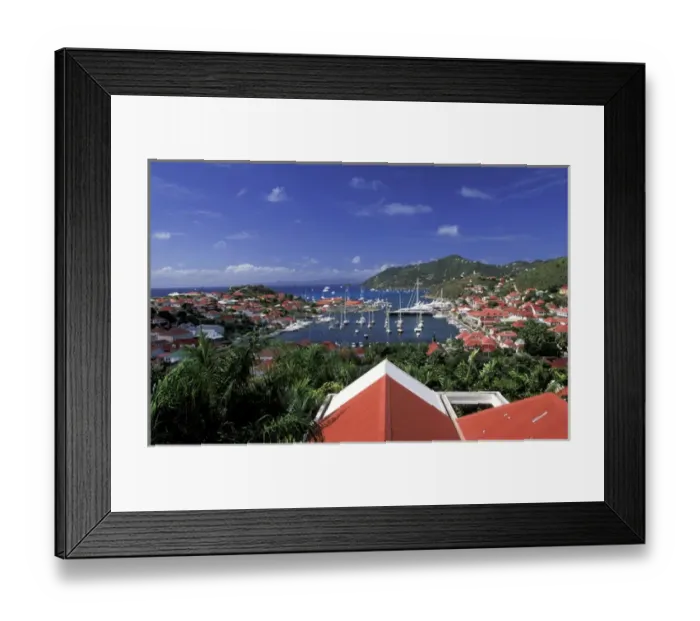 Framed Print : Caribbean, French West Indies, St. Barthelemy (St. Barts), Gustavia. Harbor view