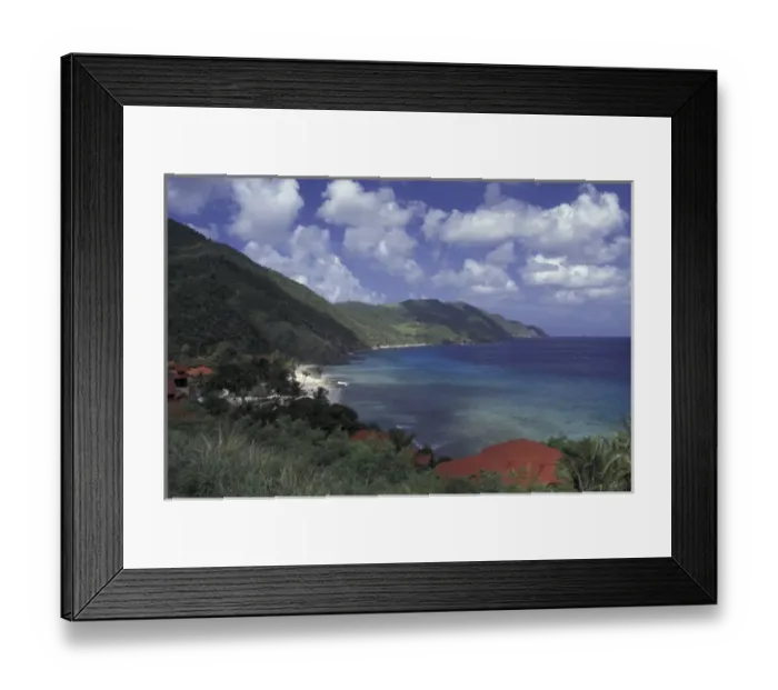 Framed Print : CARIBBEAN, USVI, Saint Croix View of Long Point