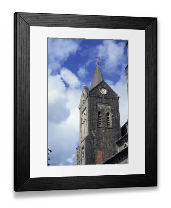 Framed Print : Caribbean, St. Kitts. Church tower Framed Print : Caribbean, St. Kitts. Church tower