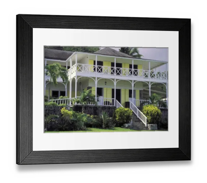 Framed Print : Caribbean, St. Kitts. Rawlins Plantation Inn Framed Print : Caribbean, St. Kitts. Rawlins Plantation Inn