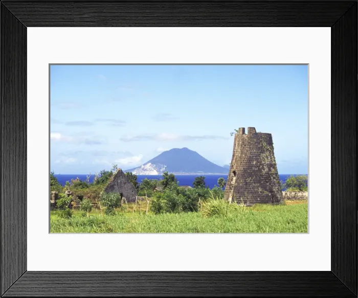Framed Print : Caribbean, St. Kitts. Old sugar plantation Framed Print : Caribbean, St. Kitts. Old sugar plantation