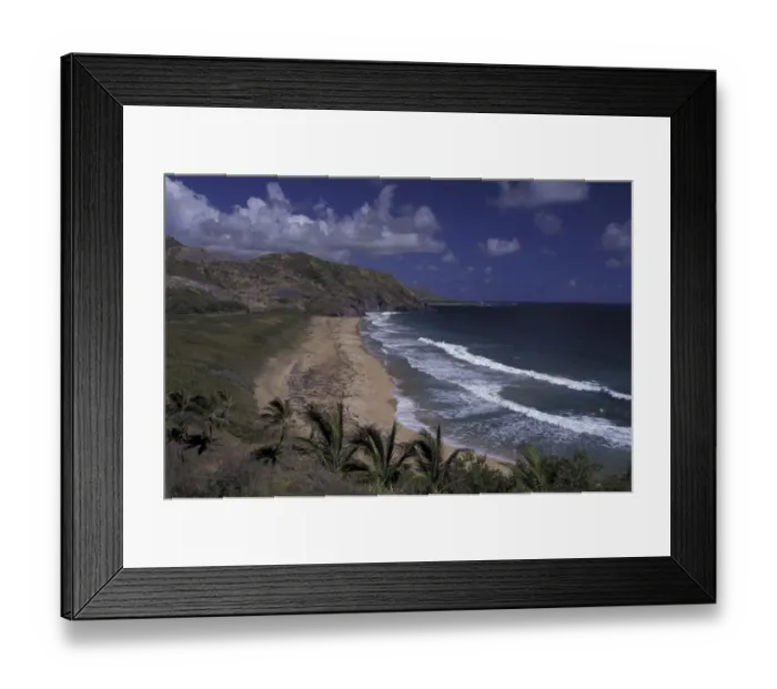 Framed Print : CARIBBEAN, St. Kitts Rocky coastline
