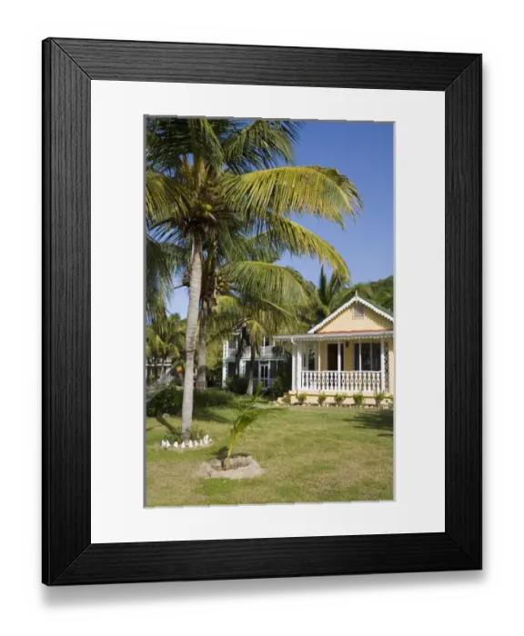Framed Print : Oualie Beach Hotel bungalows Framed Print : Oualie Beach Hotel bungalows