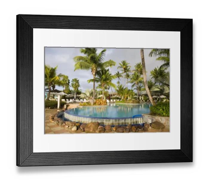 Framed Print : Pool and Gardens, Four Seasons Resort Framed Print : Pool and Gardens, Four Seasons Resort